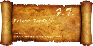 Friesz Teréz névjegykártya